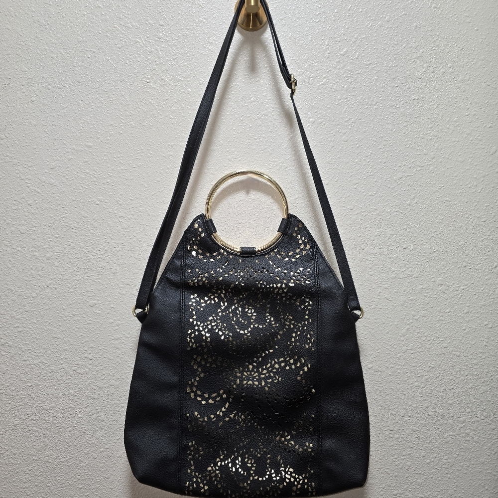 Elegant Black and Gold Women's Bag